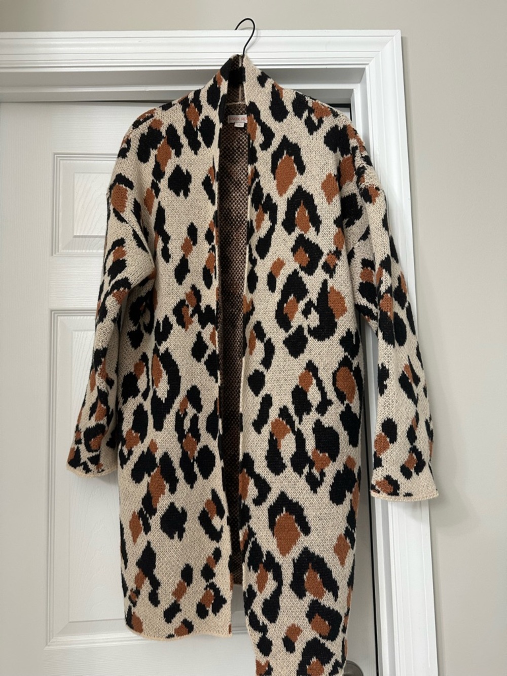Knox Rose Multicolor Knit Cardigan - Brown, Beige & Black